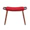 Manhattan Comfort Geta Ottoman in Red and Antique Walnut OT001-RD - alternate 5